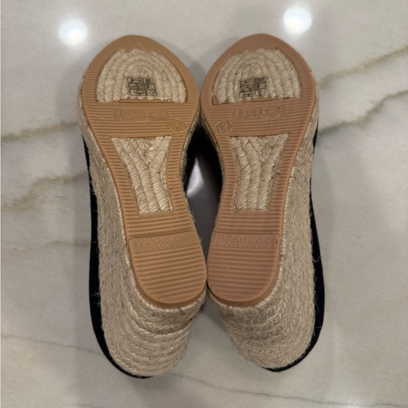 J.Crew Seville Made in Spain Espadrille Wedges Size 9.5 Black NWOB - Picture 10 of 13